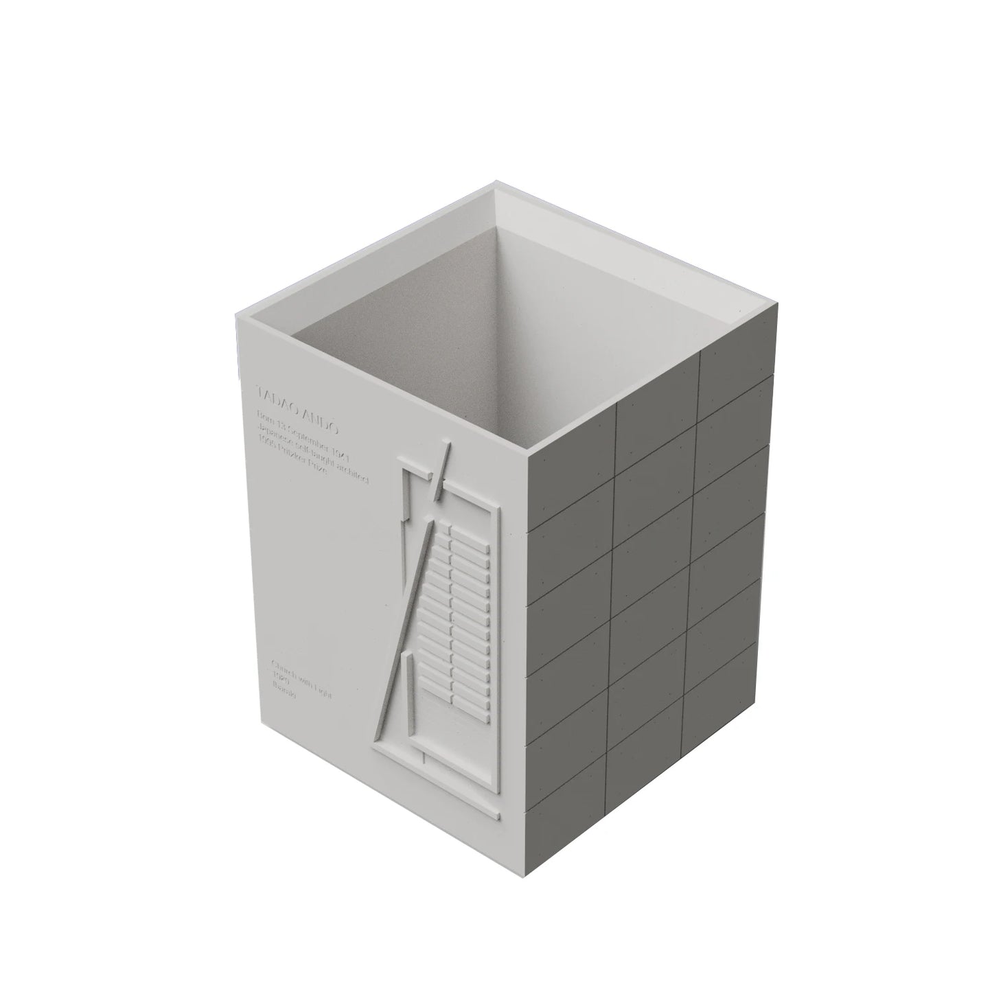 Church of the Light Personalized Creativity Japanese Cement Pen Holder Office Desktop Storage Ornament Home Luxury Decor Modern