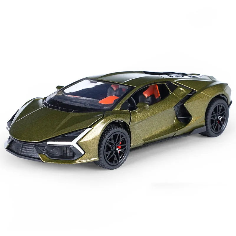 1/32 Alloy Aventador Cars Model Toy Doors Opened Vehicles Rear Wheel with Pull Back Function Simulation Toys for Boys Kids Gifts