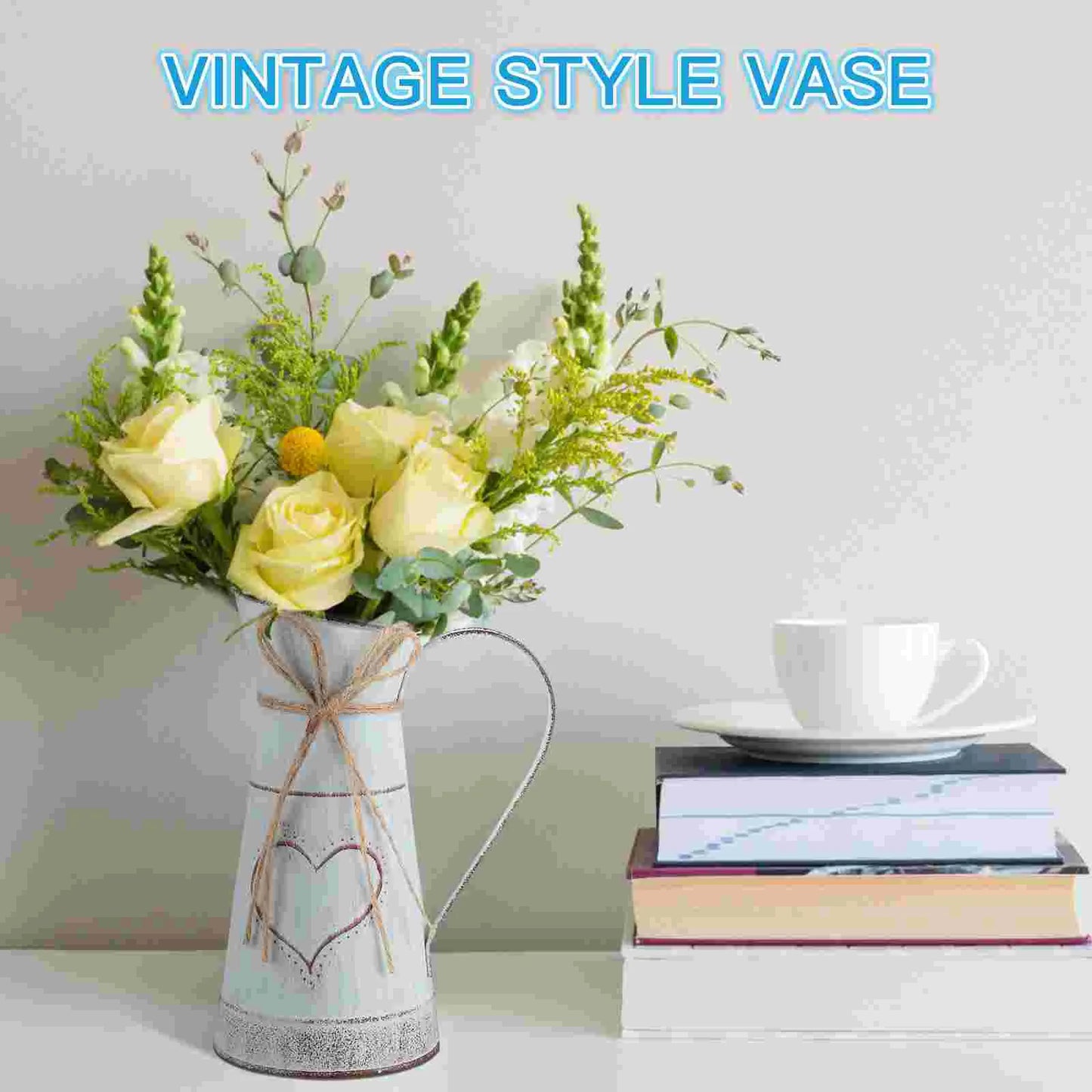 Heart Shaped Flower Arrangement Plant Container Desktop Vase Dried Flowers Tabletop Pot