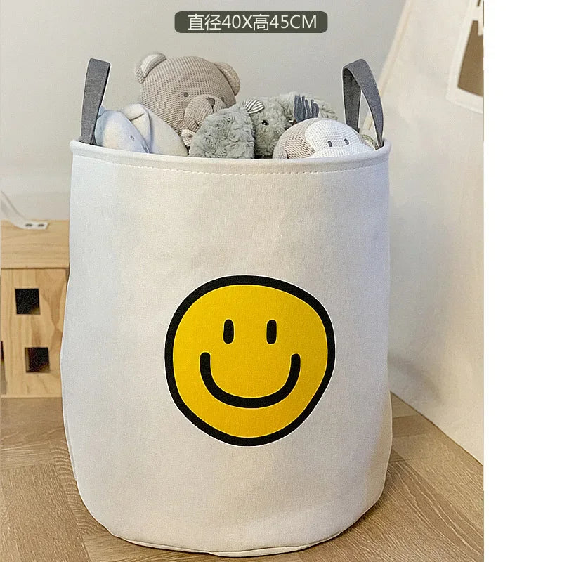 Thickened Cloth Storage Bucket Student Dormitory Household Balcony Clothes Dirty Clothes Bucket Children's Toys Storage Basket