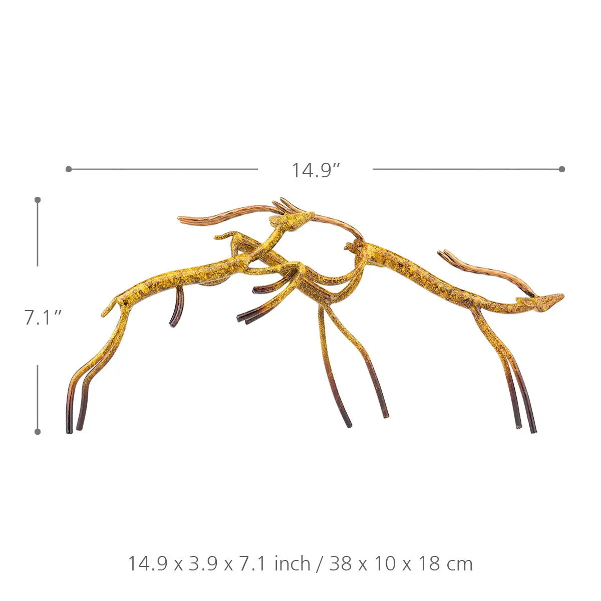 Leaping Antelope Tooarts Iron Sculpture Home Decoration Crafts Metal Animal Sculpture