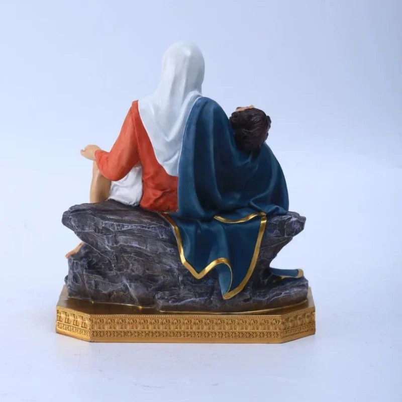 1Pc 8" Mother Madonna with Jesus Christ After Crucifixion Resin Statue Figurines Ornament Church Gift Home Decoration