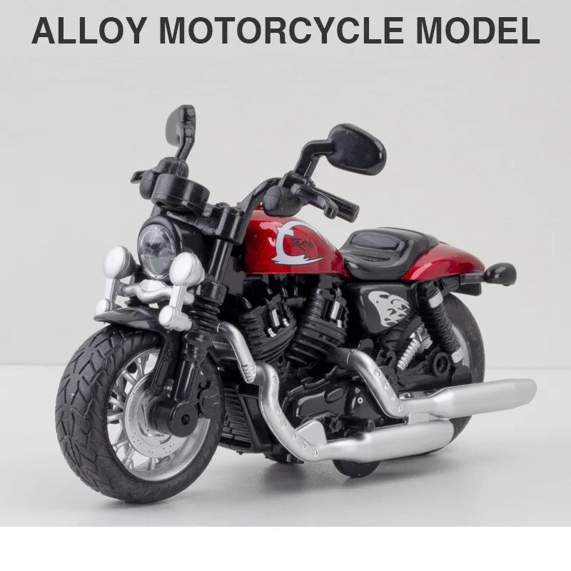 1/12 Motorcycle Cars Models Metal Diecast Toys Rubber Tires with Light Sound Motorcycles Models Toy for Kids Birthday Gifts
