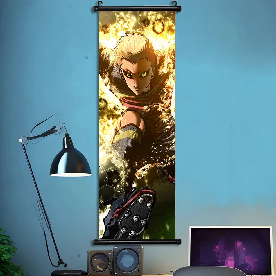 Blue Lock Canvas Poster Anime Art Print Soccer Design Modern Wall Decor Creative Gift Wall Hanging Artwork Living Room Bedroom