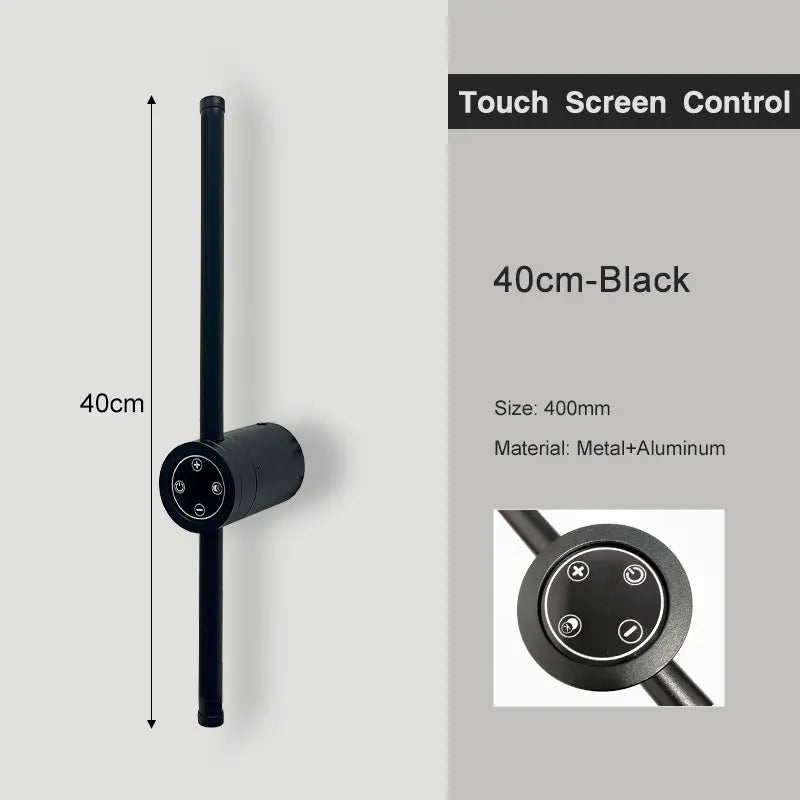 360° Rotatable Touch Screen Control Wall Lights Wall Sconce 3CCT 3000-6000K Brightness Dimmable LED Wall Lamp with ON/OFF Switch