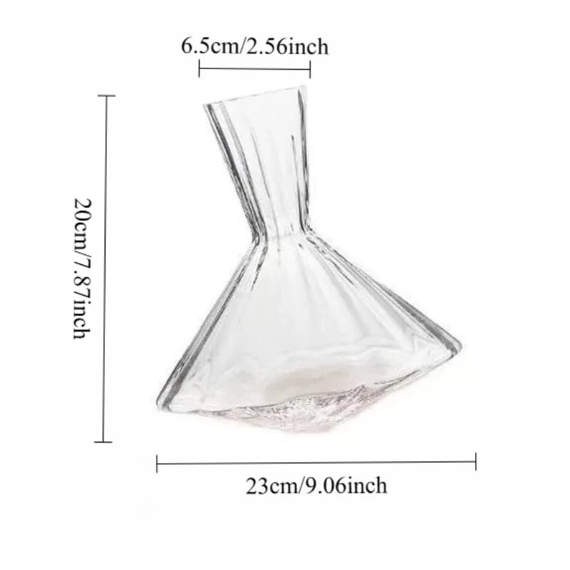 High Grade Crystal Glass Decanter Gift 360 Rotating Tumbler 1500ml Wine Separator Champagne Whisky Wine Bottle For Family Bar