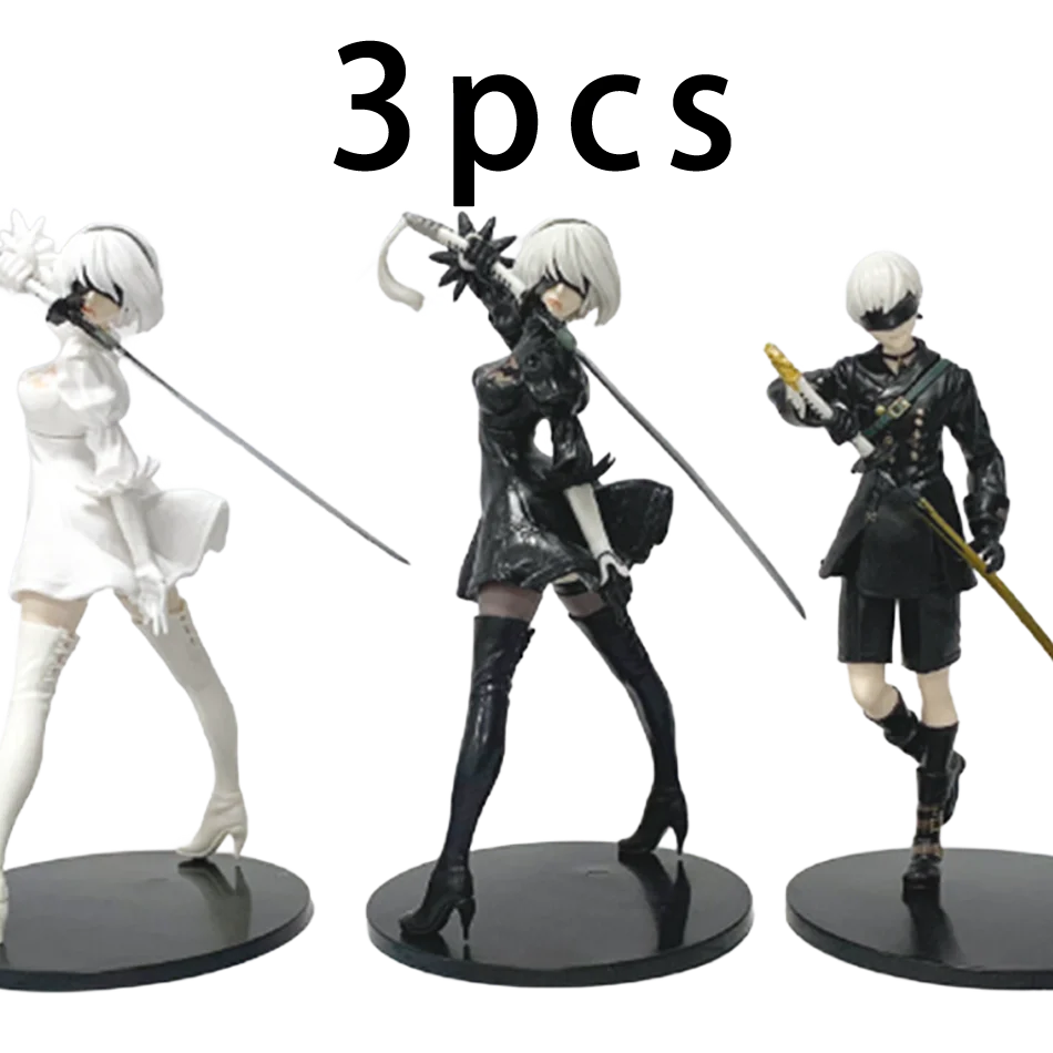 2025 new hot sale nier: automata yorha type a2 2b 9s pvc anime action figure model collection ornament anime model cartoon toy