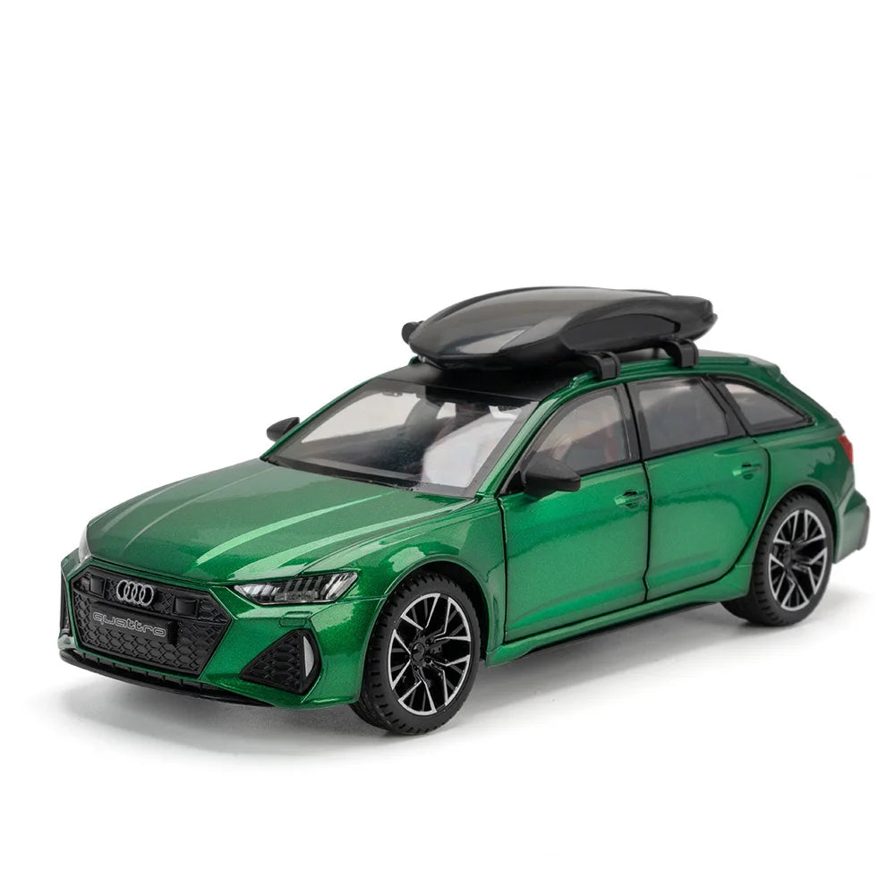1/24 Scale RS6 Alloy Diecast Car Models Toy 6 Doors Opened Wheel with Pull Back Decoration Cars Kids Boys Gifts Presents