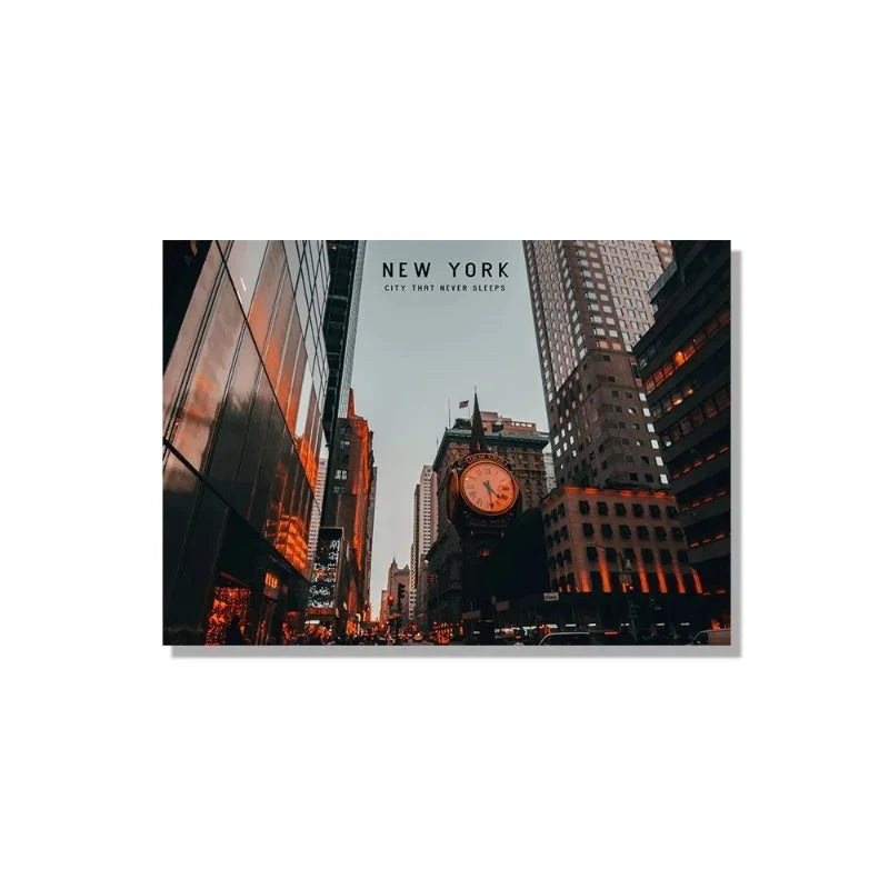 Modern American Famous City New York Travel City Landscape Posters Canvas Painting and Prints Wall Art HD Photo Room Home Decor