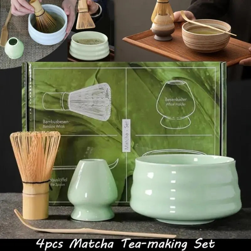 5pcs/set Stainless Sifter Japanese Matcha Tea Set Tea Ceremony