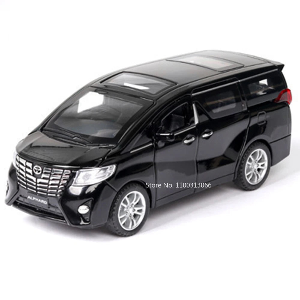 1:32 Scale Alloy Alphard Vellfire Toys Cars Models 6 Doors Opened MPV Toys Wheel Pull Back Vehicles for Boyfriend Festival Gifts