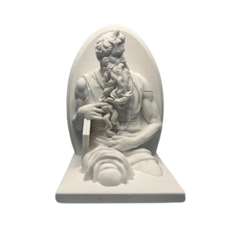 Moses Figure Sculpture Artwork Plaster Desktop Ornaments Senior Niche Gifts Modern Home Decoration Luxury Elegant Room Ornaments