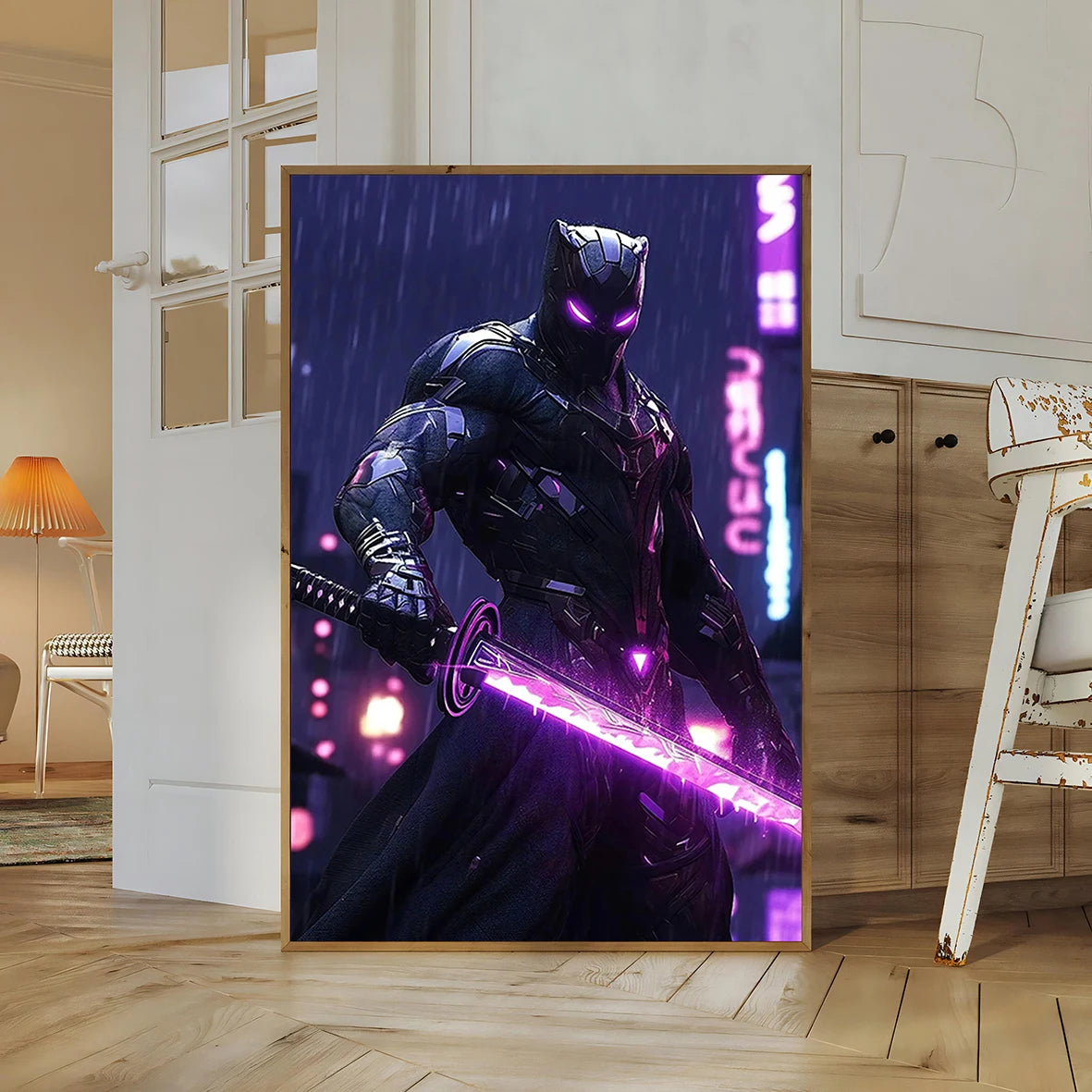 Marvel Black Panther Self-adhesive Poster Wallpaper Figures Photos Home Decoration Painting Wall Bedroom Superhero Decor Gift