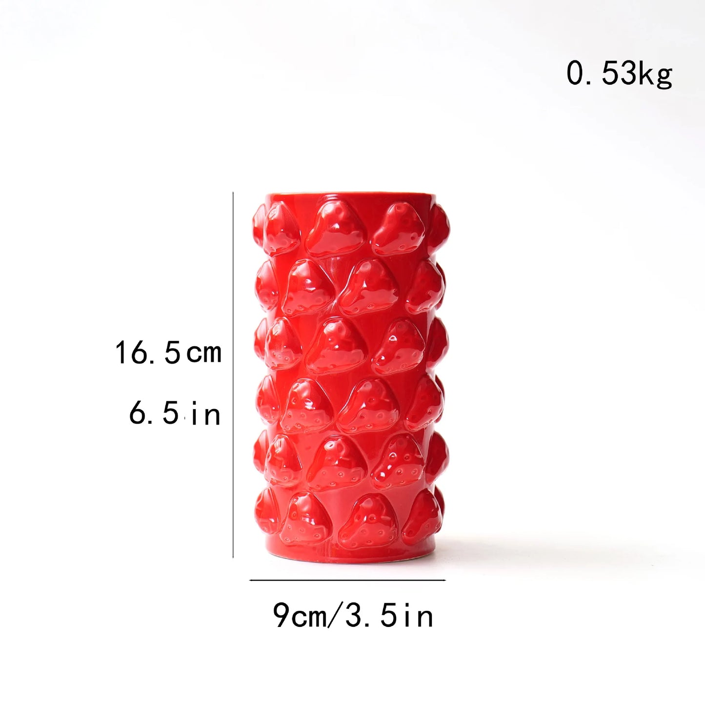 Lovely Ceramic Vase Creative Cartoon Fruit Lemon Strawberry Decorative Vases Flower Vase for Home Living Room Office Decor