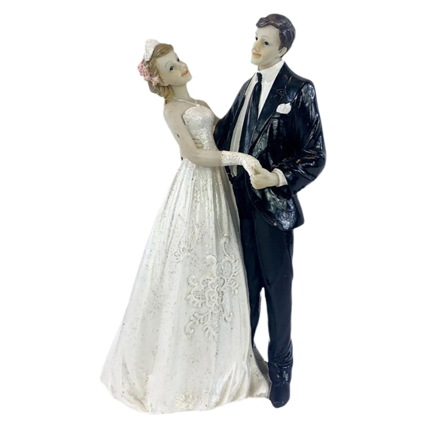 Elegant Wedding Cake Toppers Bride and Groom Resin Figurine for Wedding Cake Topper Bride Groom Couple Figurine Decoration