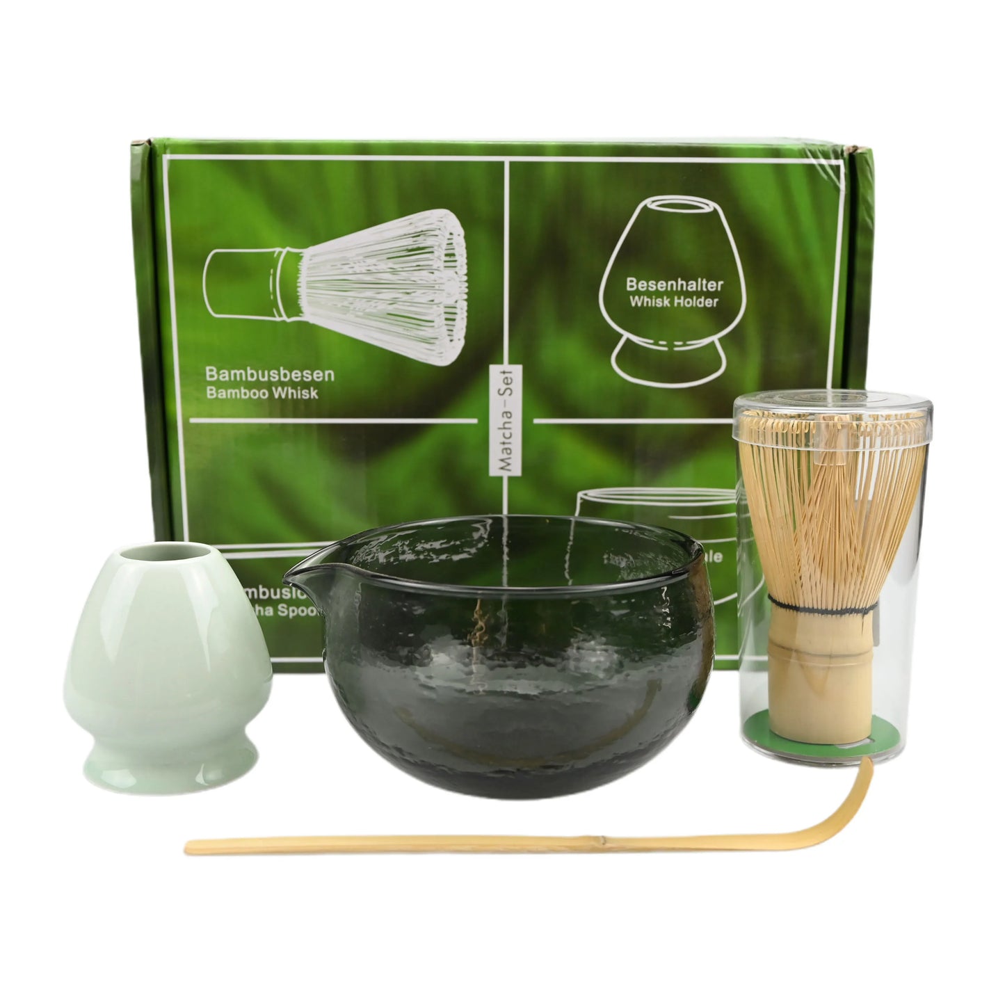 4PCS/Set Japanese-style Matcha Bowl , Spoon, Tea Whisk, Perfect Gift For Ceremony, Traditional Decoration