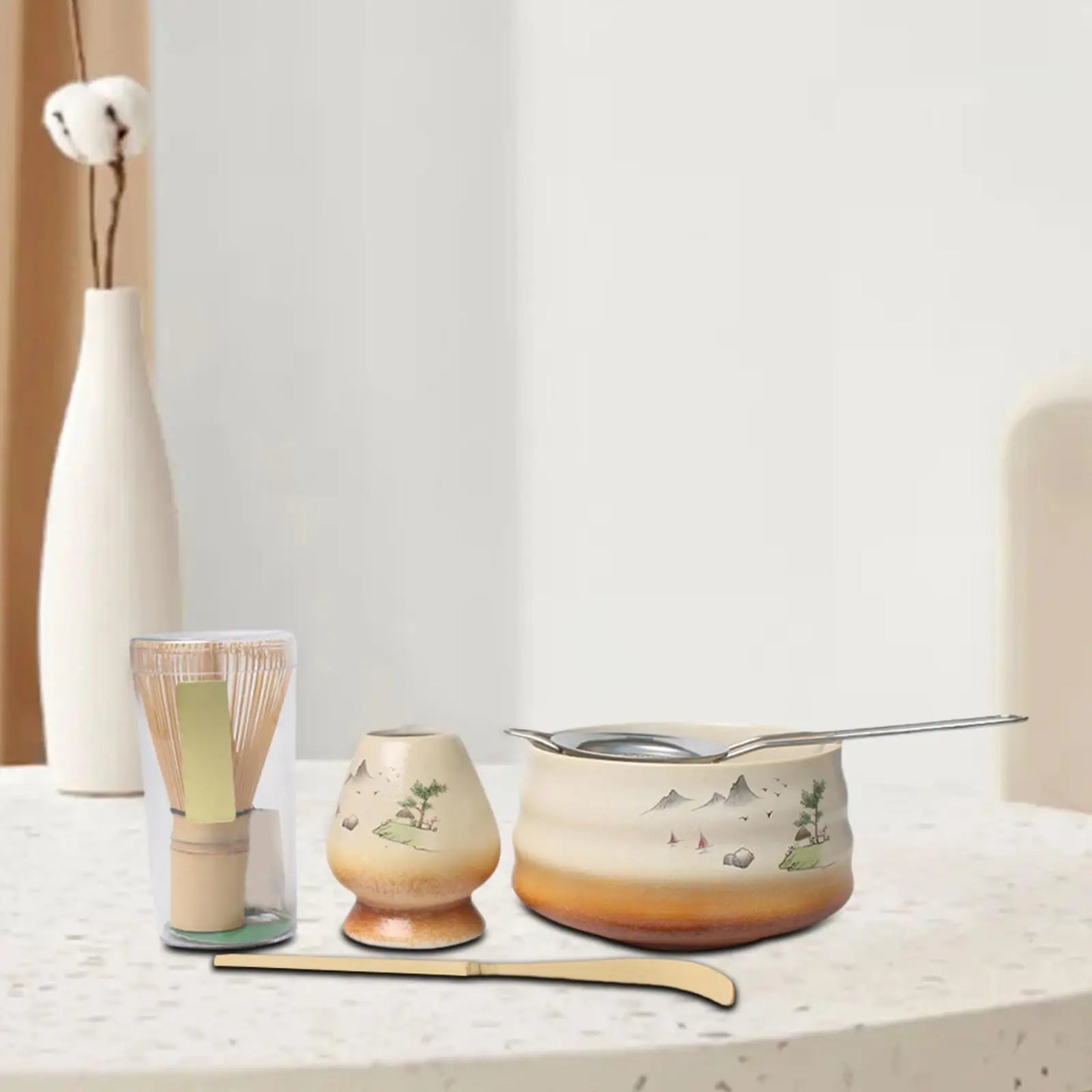 Matcha Ceremony Kit Stainless Steel Strainer Birthday Wedding Set