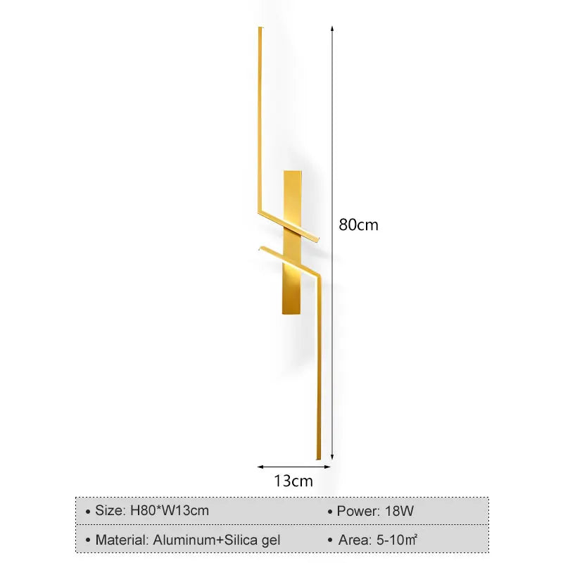 Indoor Black Gold LED Wall Lamps Wall Lights For Bedroom Bedside Living Room Foyer Interior LED Wall Sconces Corridor AC85-265V