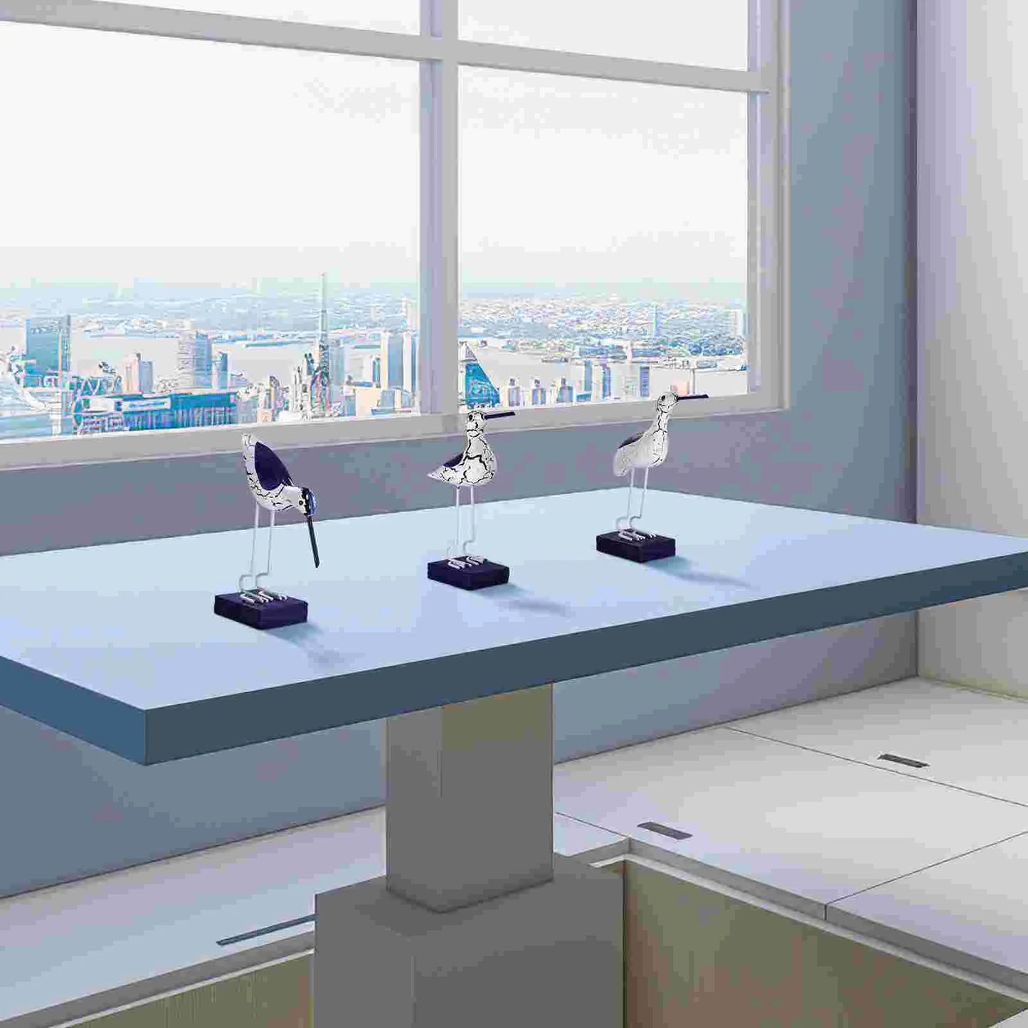 Coastal Decorations Decorative Bird Figurines Birds House Home Table Centerpiece Dining Nautical Statue Desk interior Chess