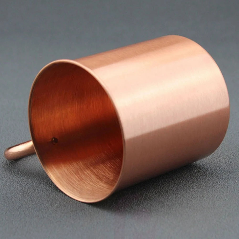 450ML Copper Mug Water Cup Moscow Mule Cup Straight Body Curling Cup Bar Cocktail Glass Beer Mug