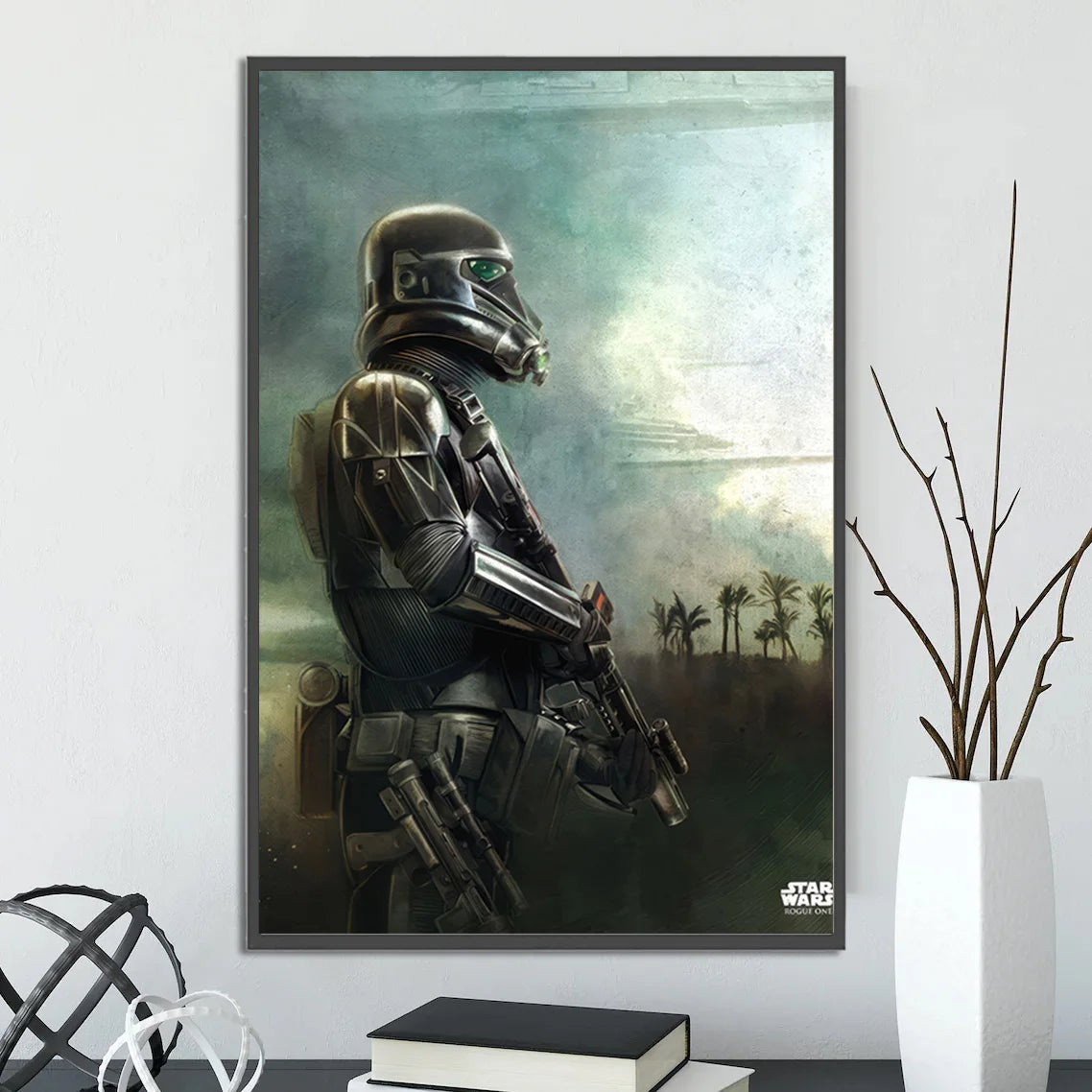 Star Wars Stormtrooper Self-adhesive Poster Movie Wallpaper Figures Home Decoration Painting Wall Art Computer Room Decor Gift