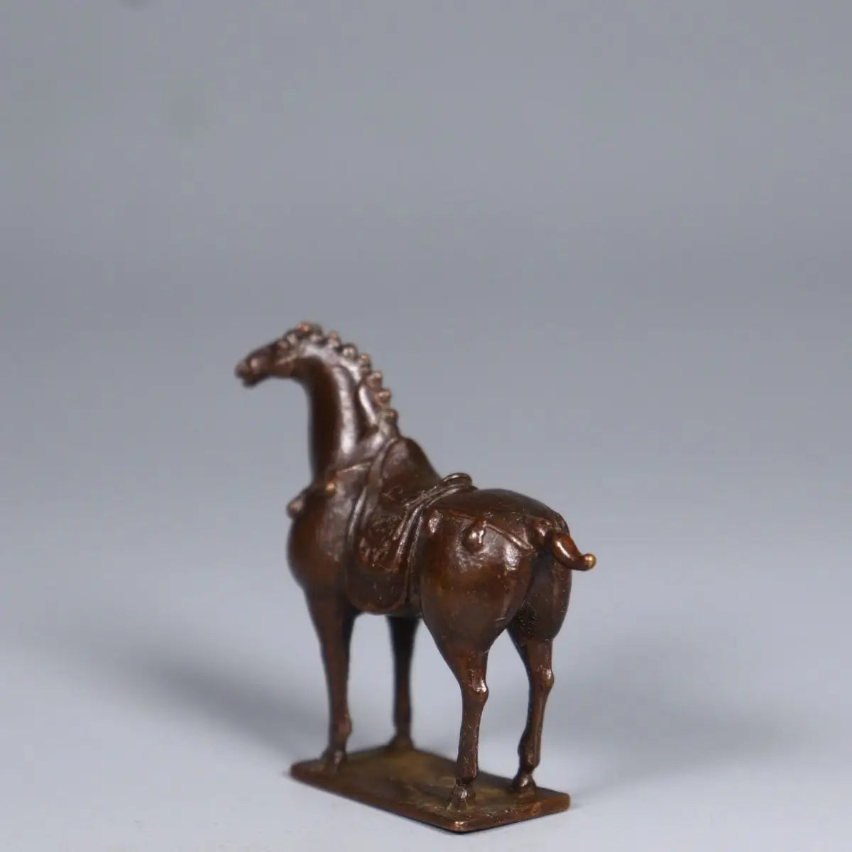 Antique Chinese Horse Metal Tang Horse Home Living Room Desktop Crafts Tea Pet Creative Animal Ornament Home Decor Desk Ornament