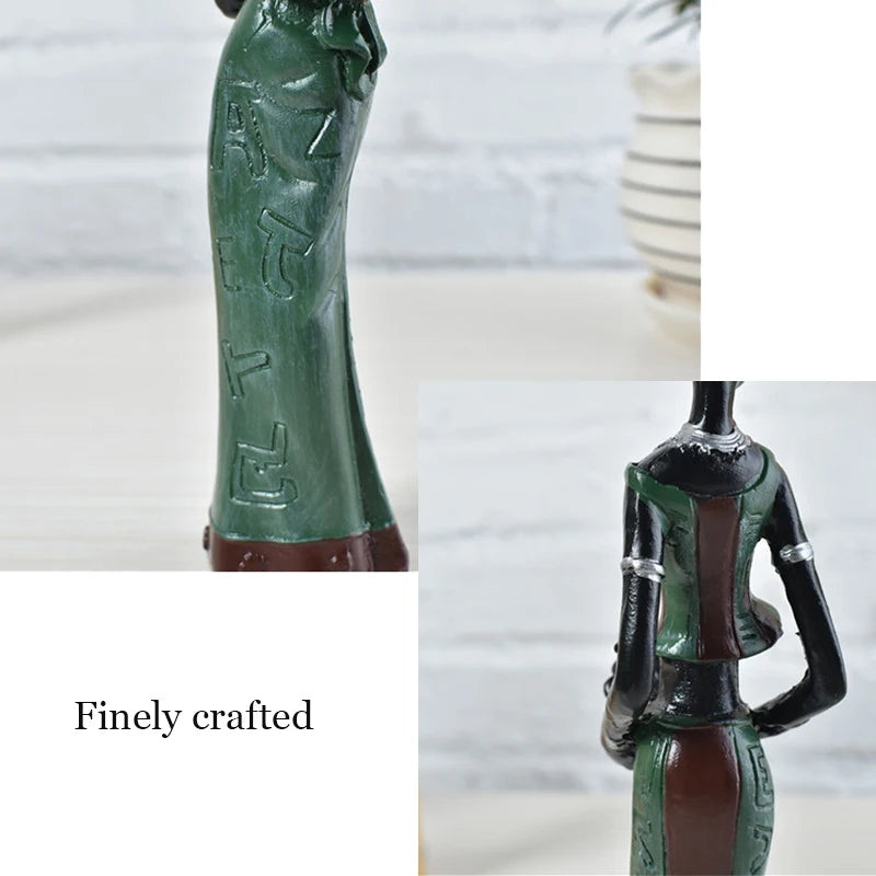 3pcs Home Decor Statues And Figurines Modern Sculptures Resins Living Room Decorative Figures Decoration Tv Cabin African Women