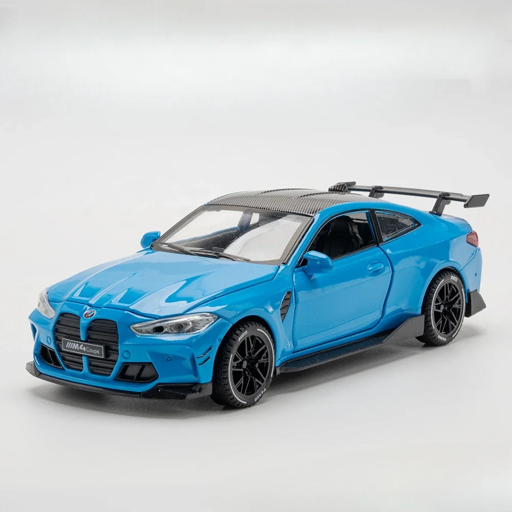 1/32 Scale M4 Alloy Car Models Metal Diecast Toys Vehicle with Simulation Sound and Light Sport Car Toys for Kids Birthday Gifts