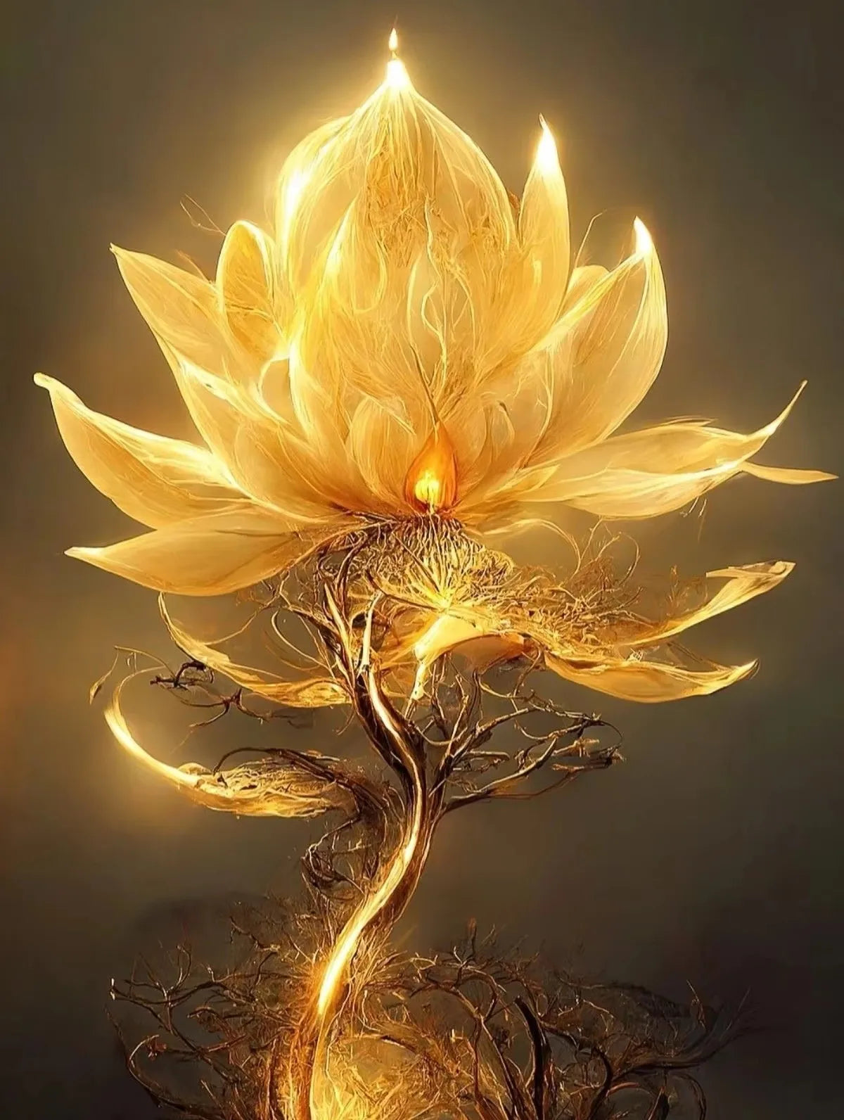 Modern Luxury Golden Lotus Canvas Painting Nordic Wall Art Poster Prints Entrance Background Wall Living Room Home Decor Cuadros