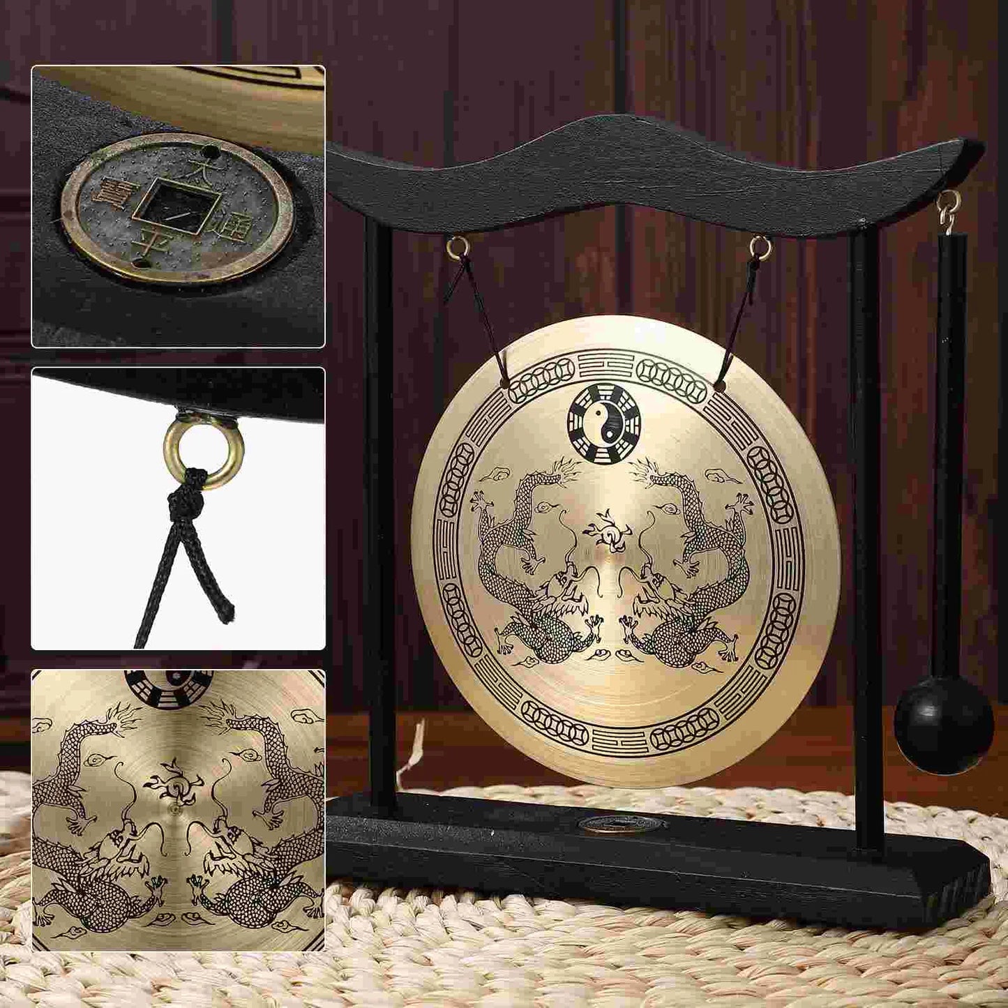 Gong Bell Tibetan Calling Christmas Meditation Crystal Pyramid Bowl Singing Tingsha Hanging Wingspiel Cow Hand Feng Wind Table