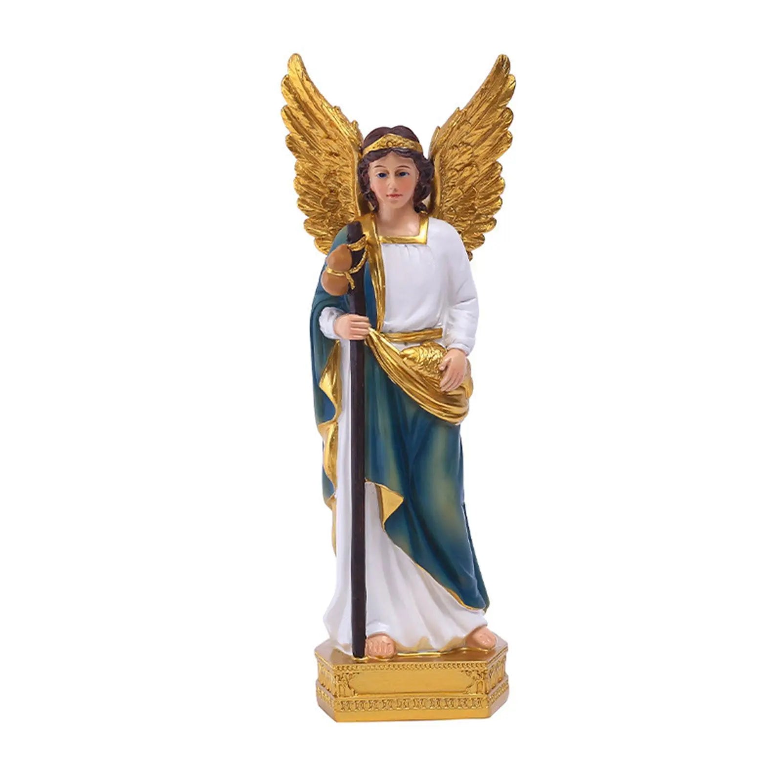 Resin Angel Figurine Religious Mary Statue for Desktop Shelf Living Ro