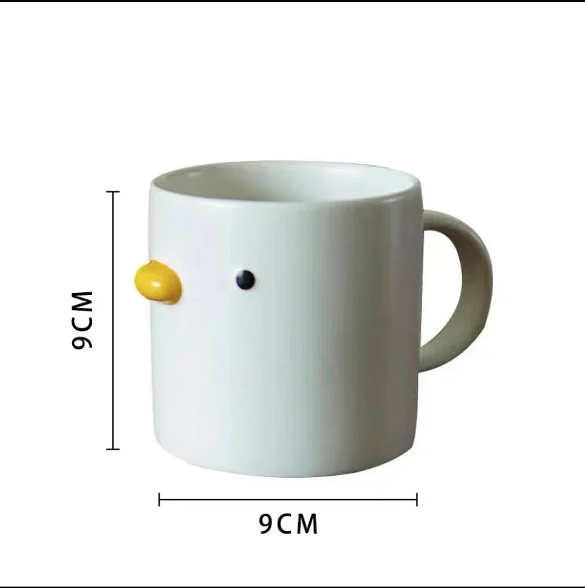 Ceramic Chick Coffee Mug Juice Handgrip Office Teacup Cup Kitchen Party Drinking Tools Microwave Safe Ceramic Milk Mug 400ml Mug