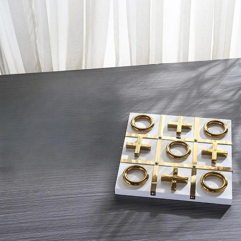 Modern Tic Tac Toe for Coffee Table Decor Decorative Tic Tac Toe X/O Board Nordic Modern Home Living Room Office Decoration