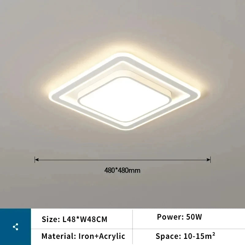 Modern LED Ceiling Lamp Creative Living Room Ceiling Lights with Remote Control Bedroom Study Dining Home Decor Lighting Fixture
