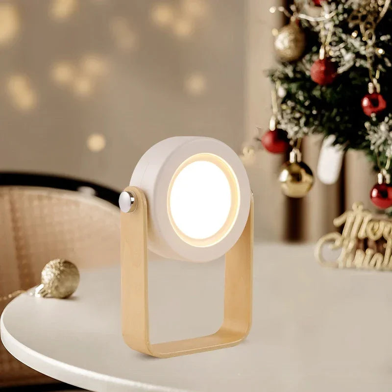 0.5W Foldable Night Light Wooden Handle Touch Lamp Charging Portable Lantern Home Christmas Decor Living Room Decoration Read