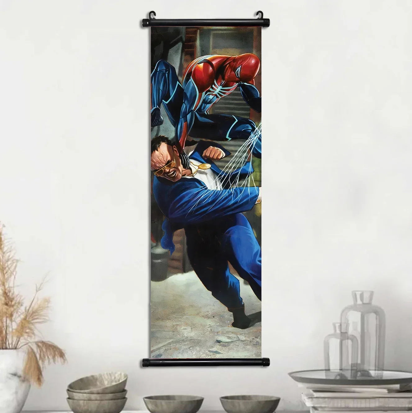 S-SpiderMan Poster Marvel Wallpaper Wall Artwork Canvas Painting Print Home Decoration Movie Room Decor Art Hanging Scroll Gift
