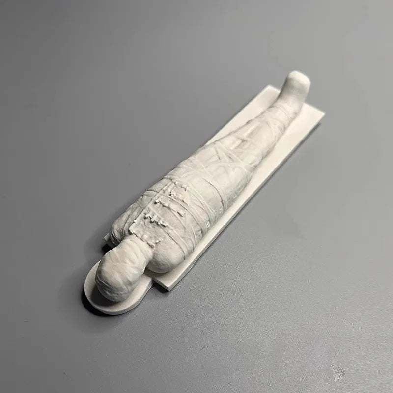 Miniature Mummy Figurine Home Desktop Decoration DIY Graffiti Ornaments Originality Sculpture Plaster Cast Model Deco Parts