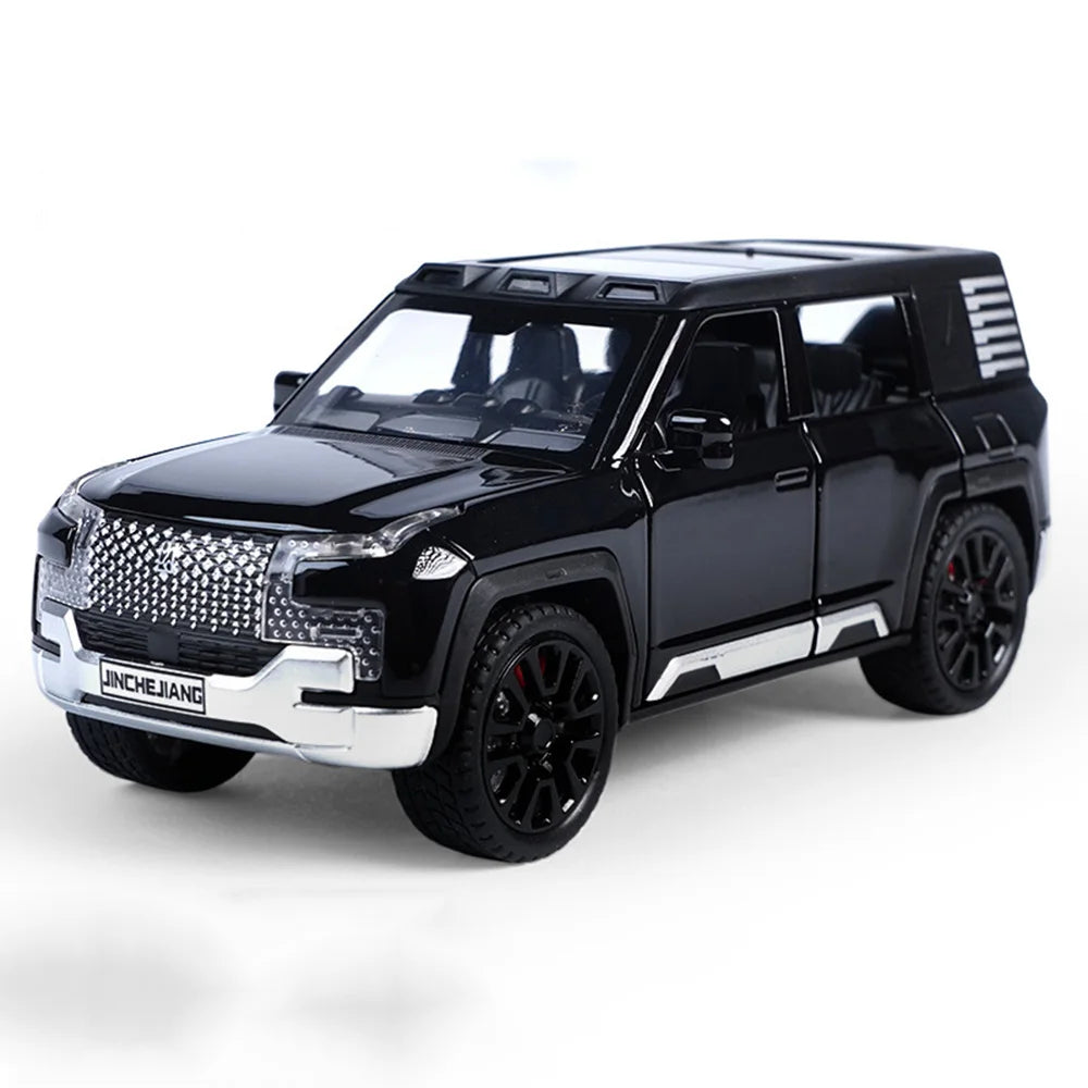 1/32 Alloy Model Cars BYD Look Up Off-road Vehicles Diecasts Model Toy 6 Doors Can Be Opened with Light Sound SUV for Boy Gifts