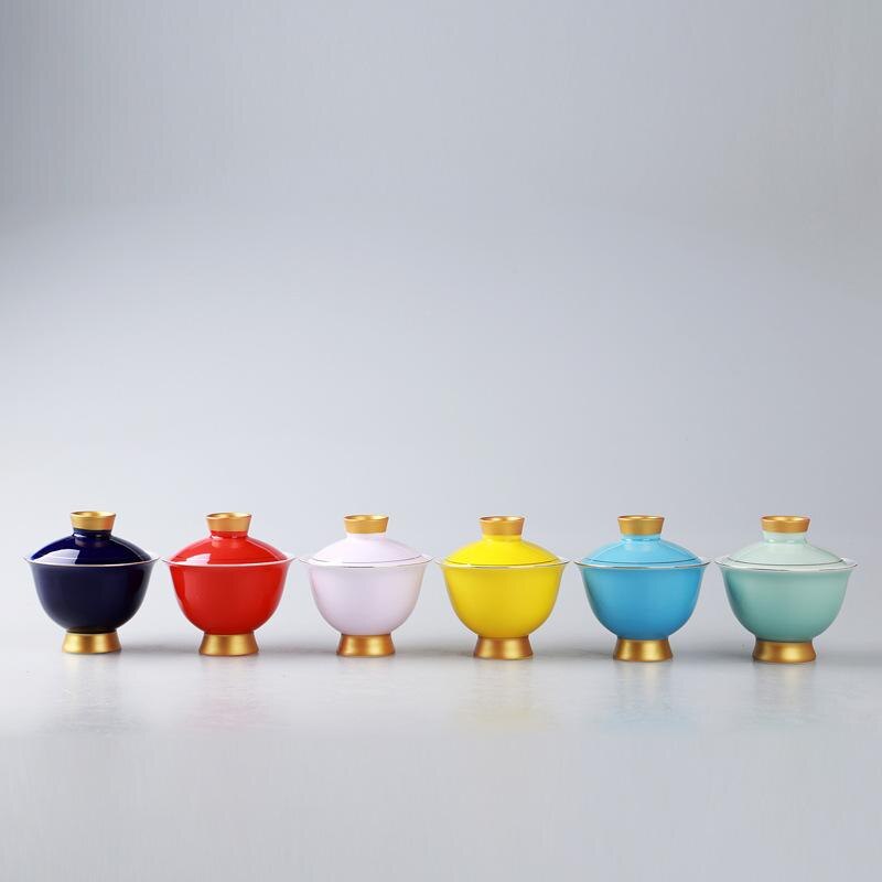 Китайские традиции Gaiwan Ceramics Tea Set Cungfu Tea Cups Фарфоровая чая чаша Tureen для туристических инструментов для напитков 180 мл
