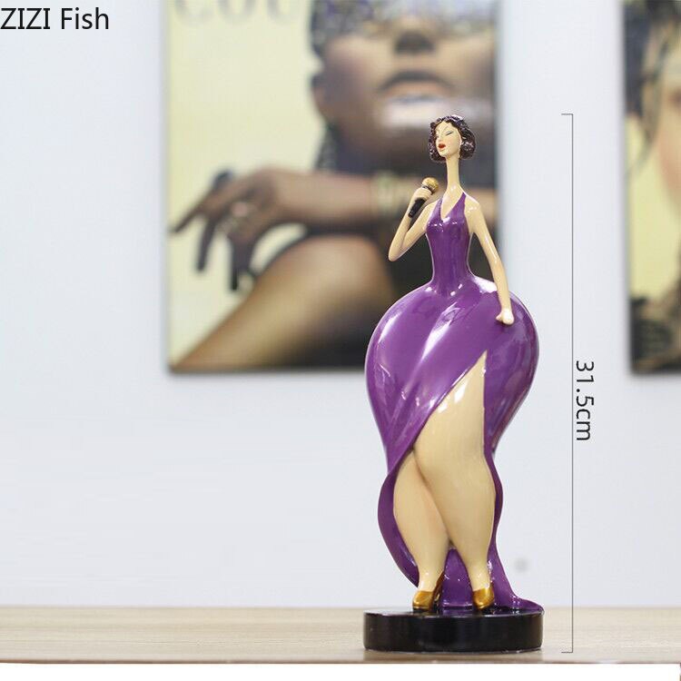 Harpiksportrett figurer lubben skjønnhets ornamenter kunst statue desk dekorasjonsfigur skulptur hjem dekorasjon tilbehør moderne