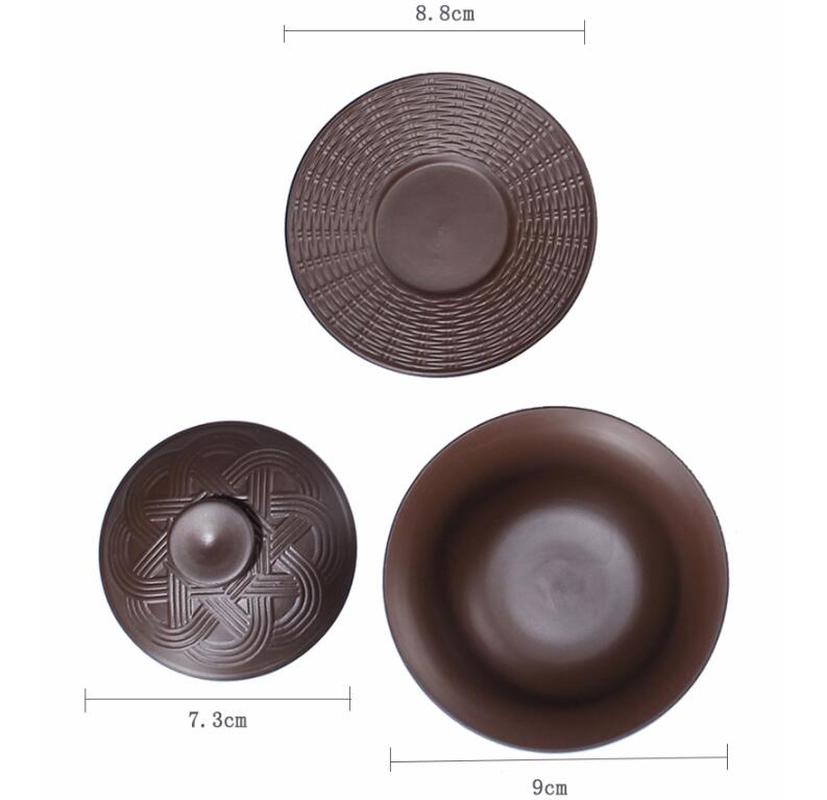 직조 가이완 보라색 점토 차 Tureen 수제 건강 Zisha Teaware Office Tea Teporemony Puer Oolong Tea Teapots Big Tea Bowl