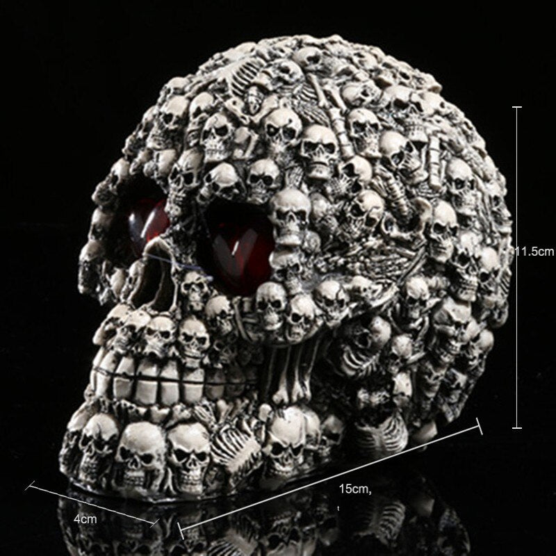 Home Decor Resin Craft Plum Bloesoms Sculpturen Tuinbeelden Creatieve kunstsnij Statue Medisch model Human Resin Skull