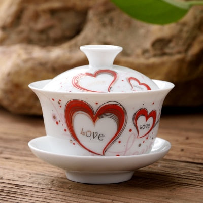 11.11 Gaiwan 80cc Фарфоровой Tureen китайская керамическая чаша для чая покрыта чаша с крышкой блюдцо
