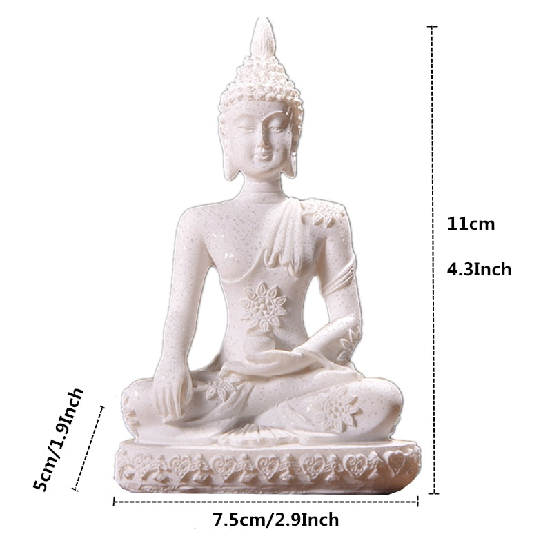 28 Styl Miniature Buddha Socha přírodní pískovec fengshui Thajsko Buddha sochařská hinduistická figurka Dekorativní ornament 15