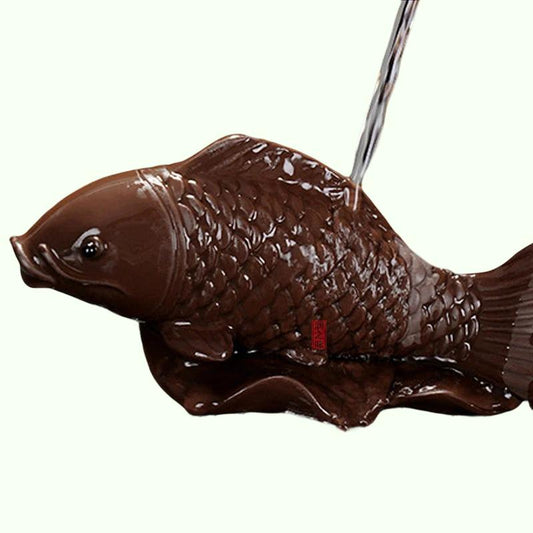Purple Clay Mascot Fish Tea Pet Accessories Handicraft Fish Home Decoration Business Gift Home Furnishing