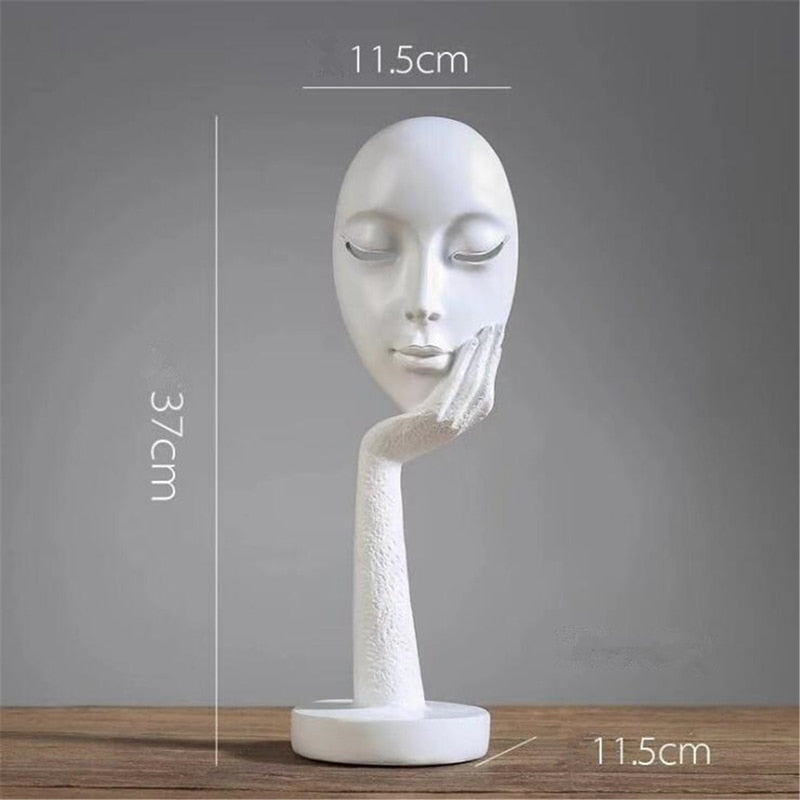 Meditatori umani moderni Abstract Lady Face Caratteri Statue Resina Statue Scultura Arte Arte Figurina Display decorativo per la casa