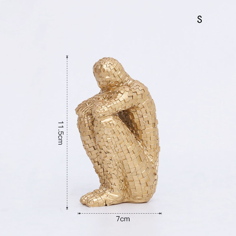 北欧の家の装飾樹脂彫刻本棚のキャラクター彫像ブックエンドリビングルームオフィスの家具クリエイティブクラフト