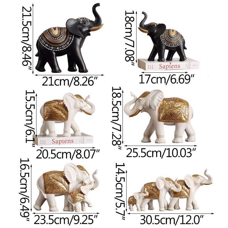 Sculpture d'éléphant Antique porte-bonheur, mascotte, décoration de maison, salon, meuble TV, bibliothèque, ornement, cadeau d'anniversaire