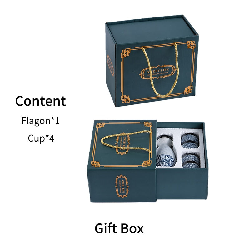 日本スタイルの日本酒ワイン温かいチャイニーズワインセットホームセラミック酒ワインセットレディー