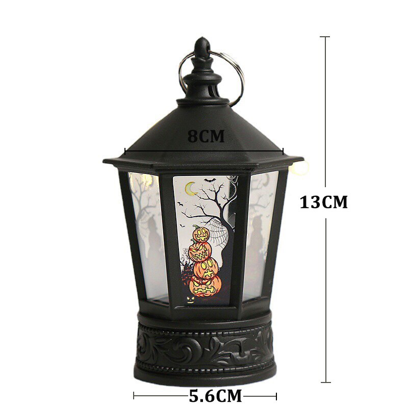 Halloween Decoration LED Electronic Candle Light Retro Pumpkin Witch Night Light LED Lantern Lamp Haloween Party Decor Supplies